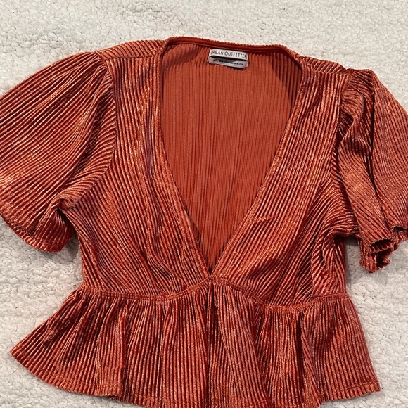 Urban Outfitters Tops - Urban Outfitters Terracotta Pleated Blouse